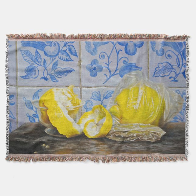Couverture Lemons and Azulejos — Classic Blue & Yellow Still  (Devant)