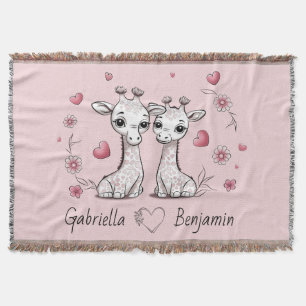 Couverture Les amateurs de Giraffe Cartoon Coeur Saint-Valent