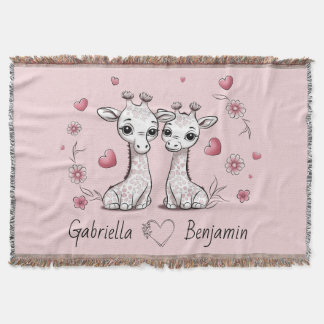 Couverture Les amateurs de Giraffe Cartoon Coeur Saint-Valent