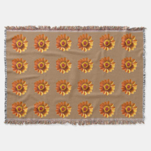 Couverture Les fleurs de zinnias oranges sur le arrière - pl