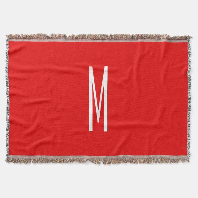 Couverture Lettre initiale Monogramme Style moderne Rouge Bla (Devant)