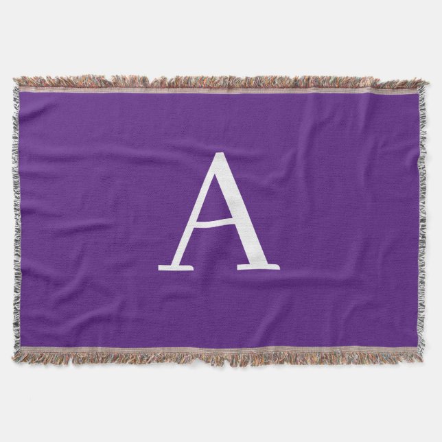 Couverture Lettre initiale Monogramme Style moderne violet (Devant)