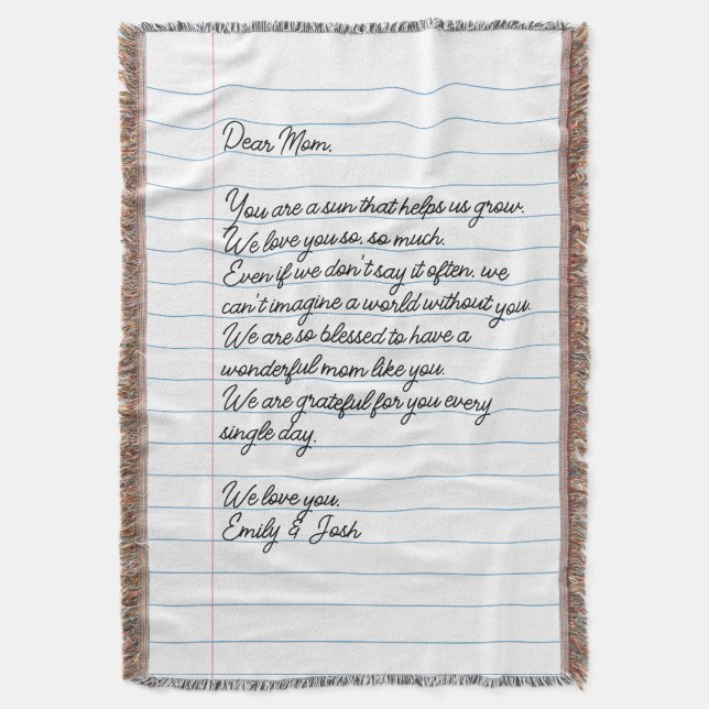 Couverture Lettre manuscrite personnalisée à maman Jeter la c (devant Vertical)