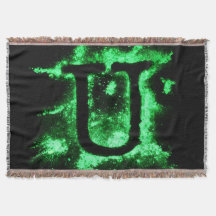 LETTRE U MAJUSCULE VERTE