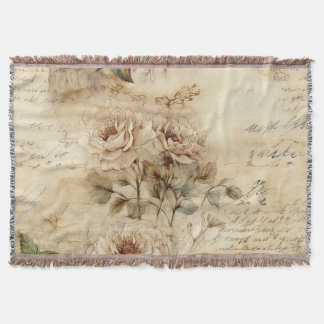 Couverture Lettre vintage d'amour parchemin avec fleurs (7)