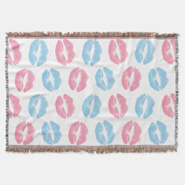 Couverture Lèvres bleues et roses Motif, Baguette à lèvres, B (Devant)