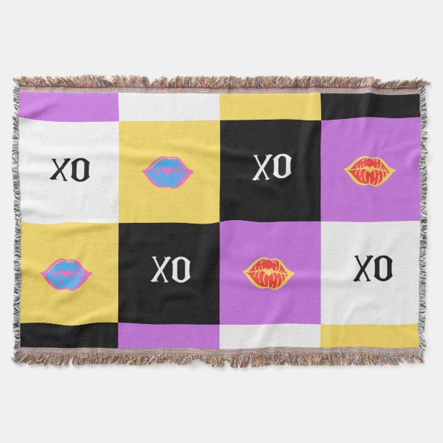 Couverture Lèvres passionnées et Motif XO (Devant)