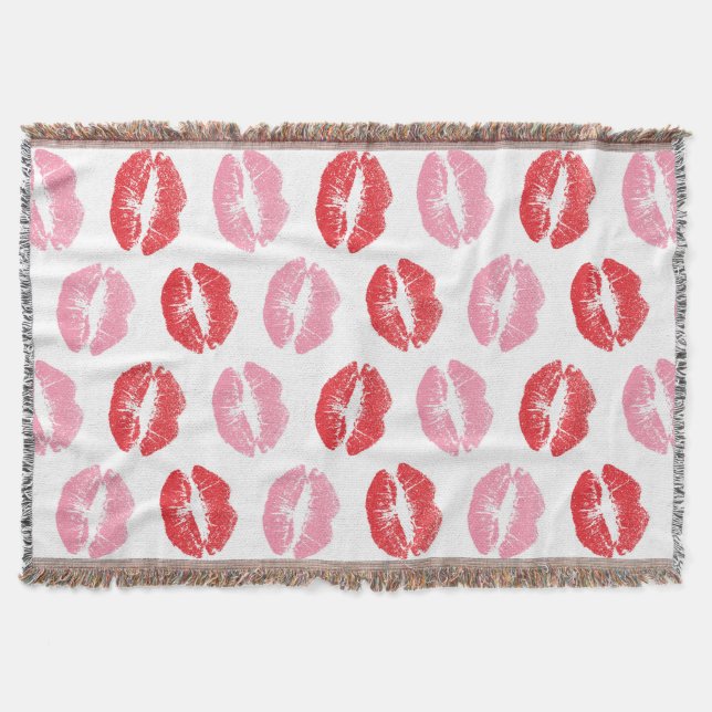 Couverture Lèvres rouges et roses, Motif des lèvres, bâton à  (Devant)