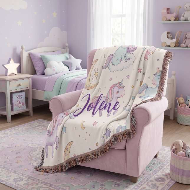 Couverture Licorne Nom Personnalisé  (Créateur téléchargé)