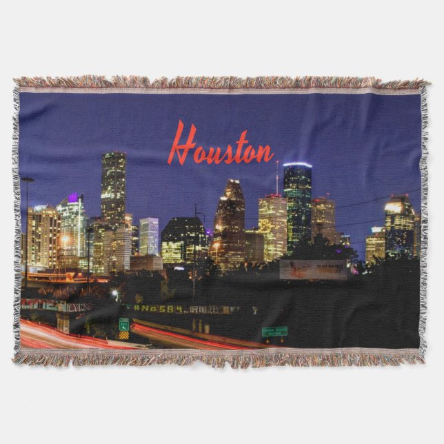 Couverture Ligne Skyline de Houston Texas City (Devant)