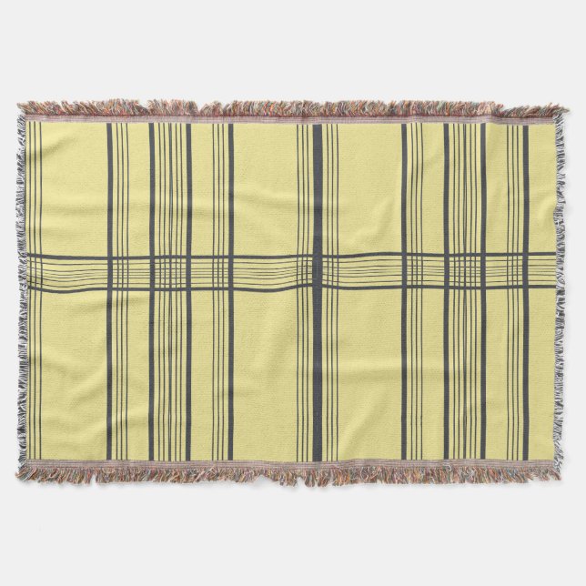 Couverture Lignes modernes noires sur fond jaune (Devant)