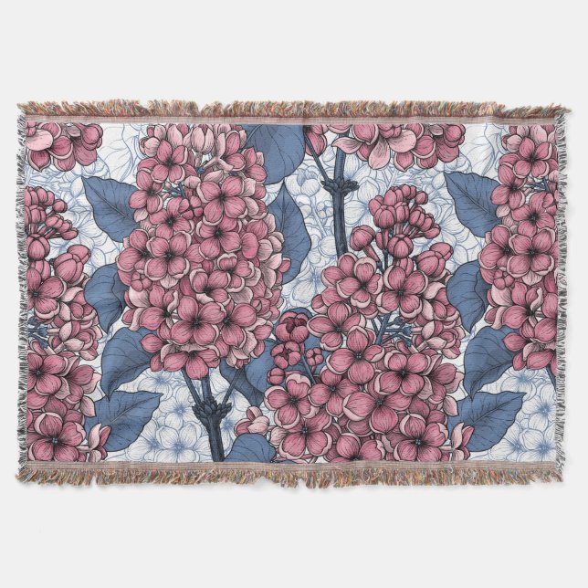 Couverture Lilac en rose et bleu (Devant)