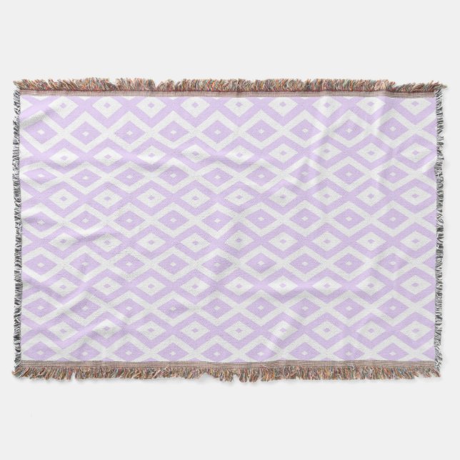 Couverture Lilac motif de diamants violet et blanc (Devant)