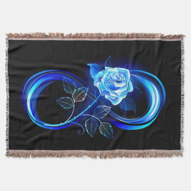 Couverture L'infini lumineux avec une rose bleue (Devant)