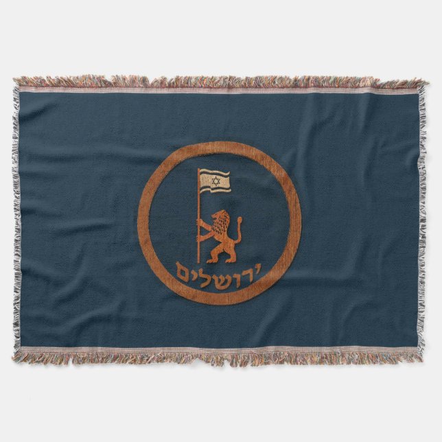 Couverture Lion Du Jour De Jérusalem Avec Drapeau (Devant)
