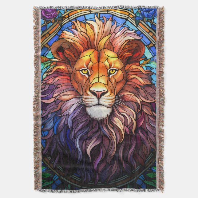 Couverture Lion Majestueux En Verre Tissan (devant Vertical)