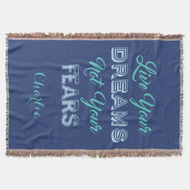 Couverture Live Your Dreams personnalisation nom & couleur la (Devant)