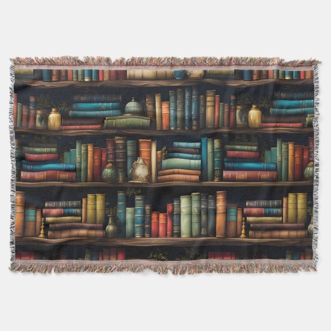 Couverture Livres vintages sur Motif de bibliothèque (Devant)