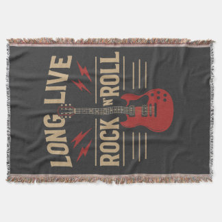 Couverture Long Live Rock N' Roll Vintage Electric Guitar Tee