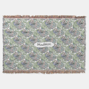 Couverture Lotus Flower Motif nom personnalisé jeter couvertu