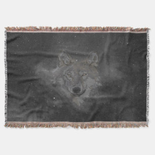 Couverture loup dans le ciel nocturne