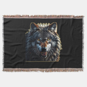 Couverture Loup Féroce – Symbole de Force et de Liberté