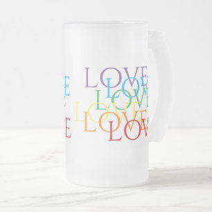 COUVERTURE LOVE Tall Frosted Glass Mug
