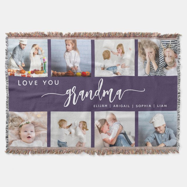 Couverture Love You Grandma 8 Photo Collage Purple (Devant)