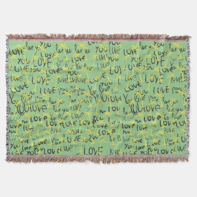 Couverture Love You Texte Motif Typographie créative (Devant)