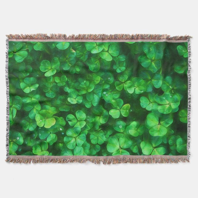 Couverture Lucky Celtic Irish Green Shamrocks (Devant)