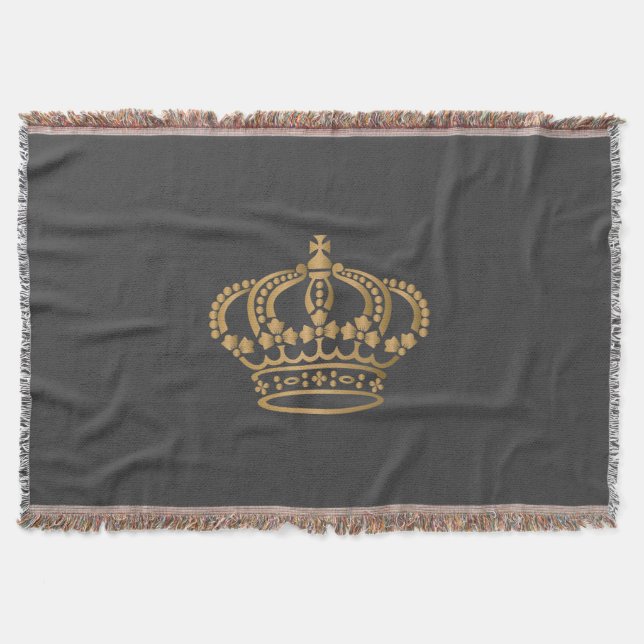 Couverture Luxueux Gold Crown Dark Grey (Devant)
