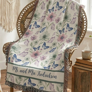 Couverture M et Mme Boho Botanical Floral