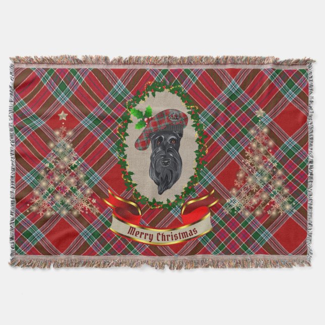 Couverture MacBain Scottie Chien Christmas Throw Blanket (Devant)