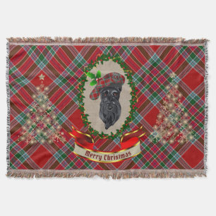 Couverture MacBean Scottie Chien Christmas Throw Blanket