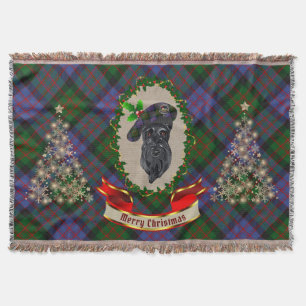 Couverture MacDonald Scottie Dog Christmas Throw Blanket