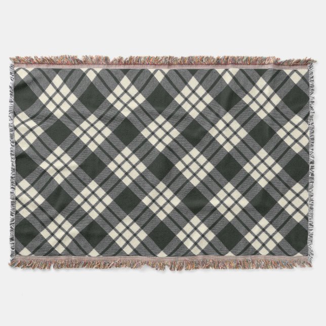 Couverture MacFarlane Black White M Original Scottish Tartan (Devant)