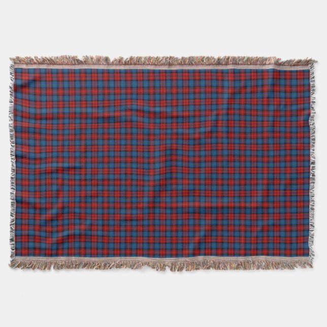 Couverture MacLachlan Clan Rouge et Royal Blue Tartan (Devant)