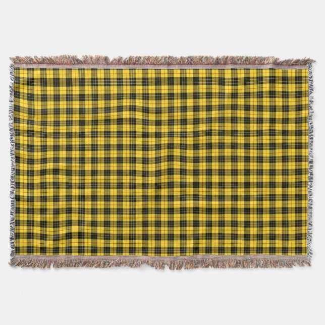 Couverture MacLeod Clan Tartan écossais jaune et noir (Devant)