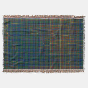 Couverture MacMillan Clan Chasse Tartan bleu et vert Plaid