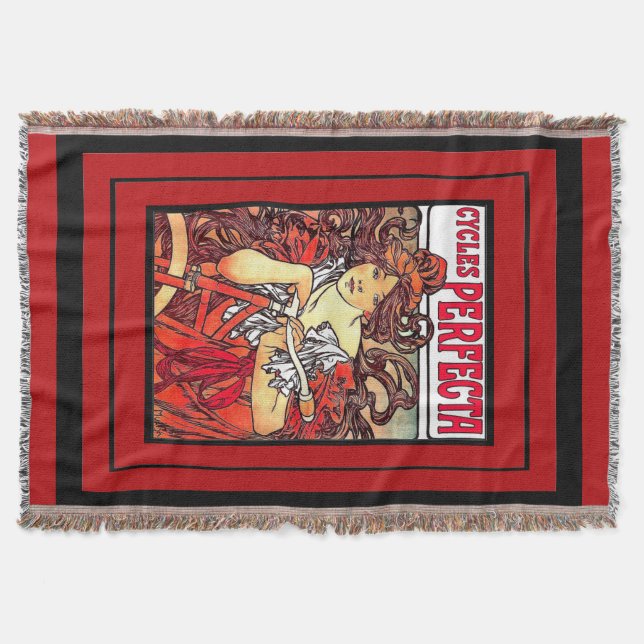 Couverture Madame Bicycle Sport Throw Blanket de Nouveau (Devant)