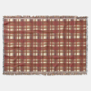 Couverture Madras Plaid Fall Red