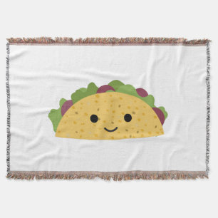 Couverture Magnifique Caricature Kawaii Souriant Taco