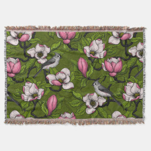 Couverture Magnolia en floraison et oiseau de tireur 2
