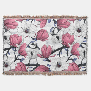 Couverture Magnolia rose et métis bleu