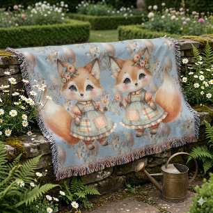 Couverture Maisonnette Capriceuse Florale Pastel Renard