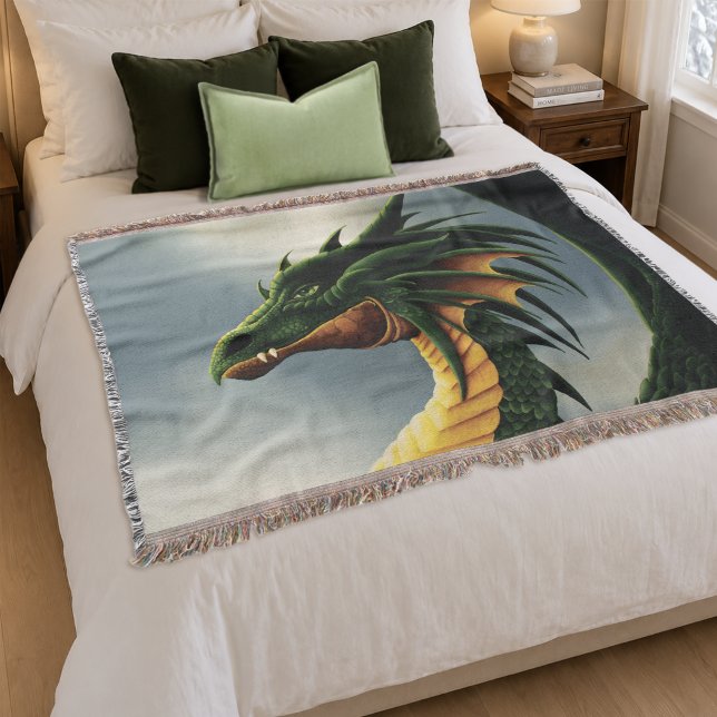 Couverture Majestueux dragon vert émeraude de fantasy (Créateur téléchargé)