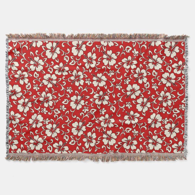 Couverture Malia Hibiscus Hawaiian Floral Thaillot Blanket (Devant)