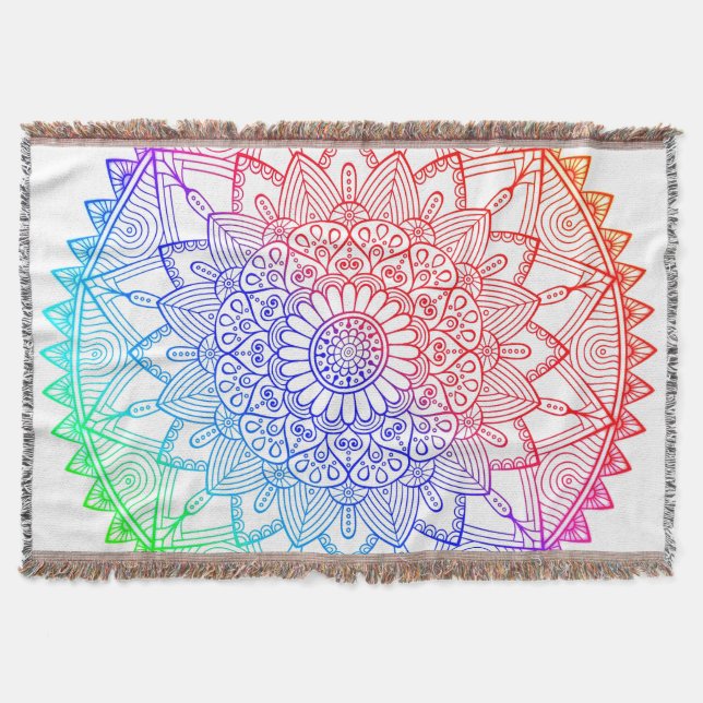 Couverture Mandala Arc-en-ciel (Devant)