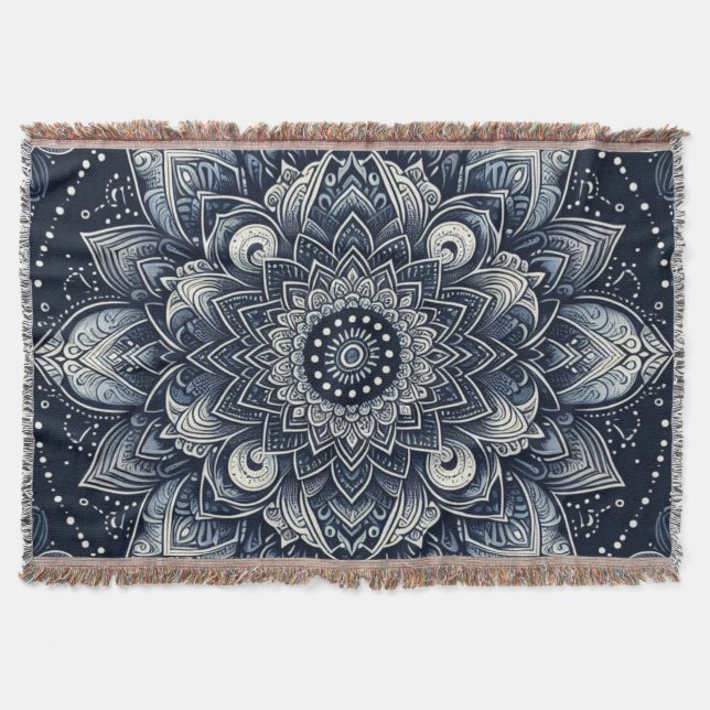 Couverture Mandala Indigo  (Devant)
