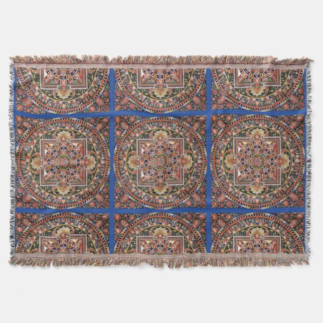 Couverture Mandala Tantric tibétain vintage de bouddhisme (Devant)